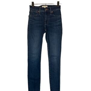 Madewell Blue 9” Mid Rise Skinny Ankle Jeans Women Casual Denim Pants Sz 23